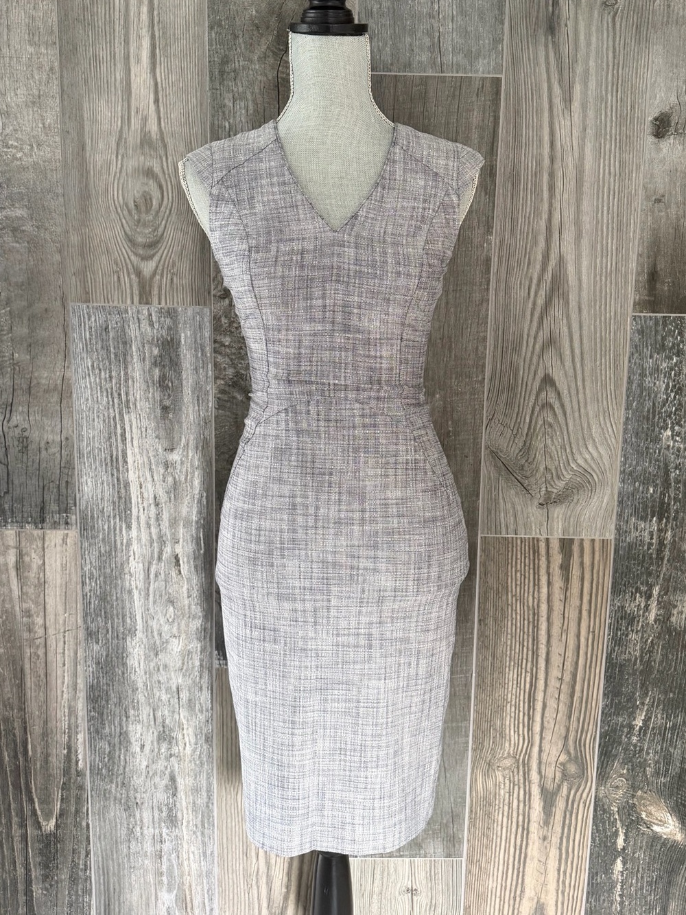 NWT Reiss Remi Tailored Dress in Grey Blue
